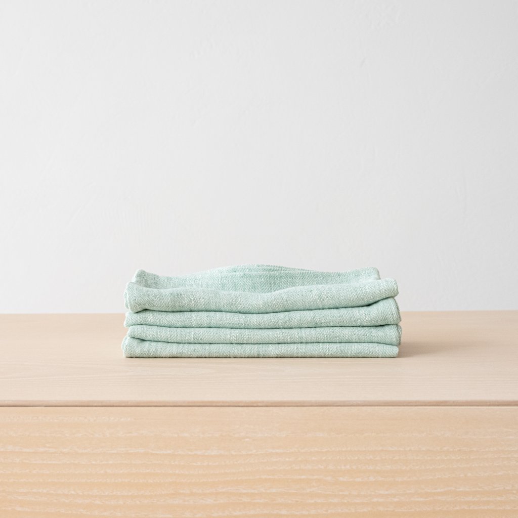 Serviet i hør, mint, Chevron