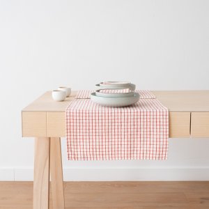 Dækserviet, rød, Graphic Check