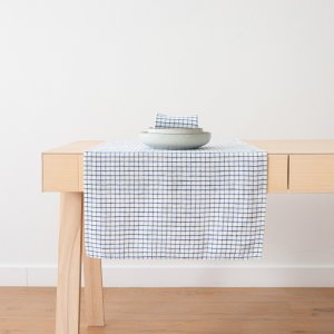 Hørbordløber, blå, Graphic Check