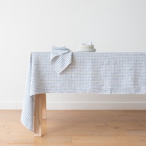 Dug i hør, blå, Graphic Check
